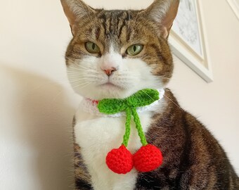 Cherry Collar for Pets , Cat and Dog Accessories , Puppy and Kitten Outfit