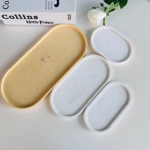 Stampo vassoio ovale stampo per gingillo, stampo base per vaso, stampo in silicone, stampo in gesso, stampo in cemento, stampo in resina, stampo di bellezza