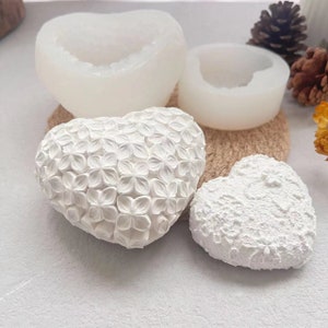 Geweven hart siliconen mal voor kaars/zeep/chocolade gips mal mal beton mal home decor