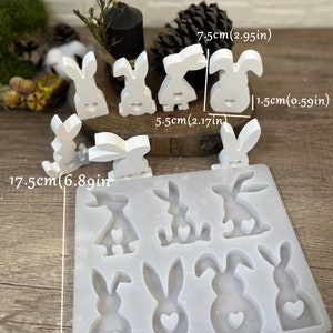 Easter ornament mold multi-bunny mold silikonform hasen candle mold mold  aroma mold  concrete mold plaster mold resin mold beauty mold