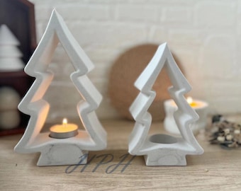 Stampo in silicone per candela ad albero di Natale: resina, gesso, cemento