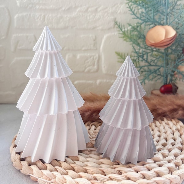 Folding Christmas tree mold Chrismas ornament  candle mold resin mold plaster mold concrete mold beauty mold