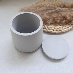 Stampo in silicone per barattoli di stoccaggio: stampo per candele, gesso, resina, cemento