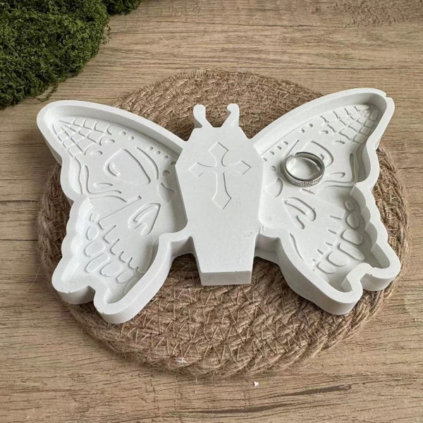 Casting mold ,silicone mold ,butterfly tray mold ,trinket dish mold resin mold gypsum mold concrete mold