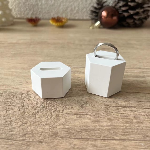Molde de silicona para porta anillos: expositor de joyas de resina