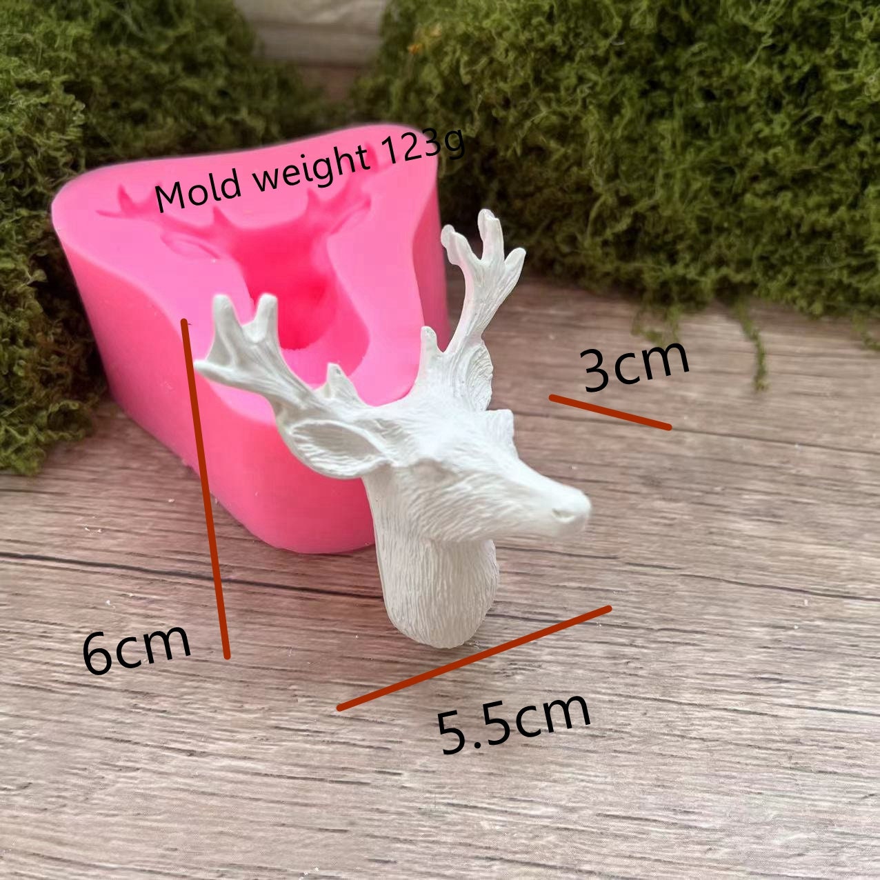 2 Moules Silicone Noël Forme élan - Pour Résine, Bijoux, Porte-clés, Décoration Sapin, DIY