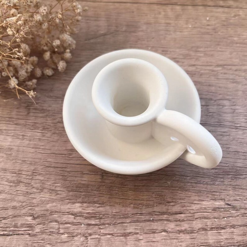 Round Handle Candle Holder Silicone Mold: Concrete, Plaster, Resin image 8