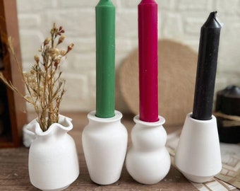 4 mini vase  candle stick holder mold  candle holder silicone mold conrete mold plaster mold resin mold beauty mold