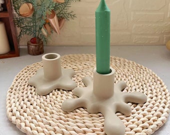 Abstract river shape candle stick holder mold  candle holder silicone mold conrete mold plaster mold resin mold beauty mold