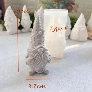 Moule Silicone Gnome 3D Pour Bougies, Chocolat, Savon - Lot De 3 Tailles, Idéal Bricolage Et Déco