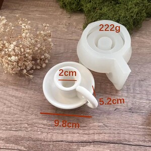 Round Handle Candle Holder Silicone Mold: Concrete, Plaster, Resin image 7