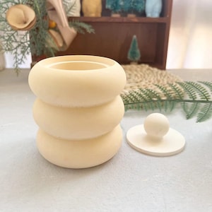 Silikonform Donutglas: Kerze, Gips, Resin, Beton
