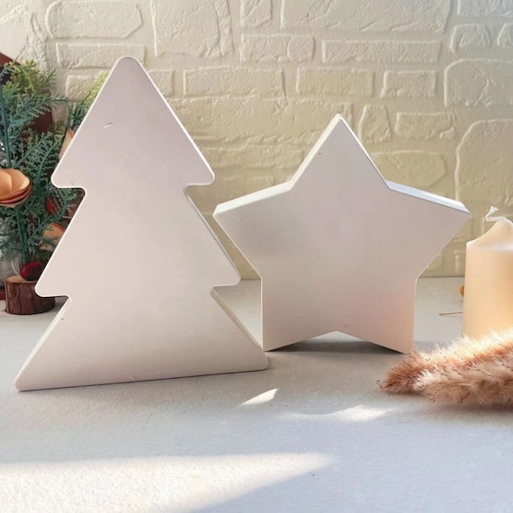 MOULE SILICONE THÈME Noël Sapin étoiles Pour Pâte Polymère Fimo Plâtre Argile EUR 10,00 - FR