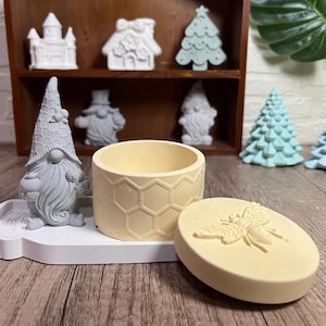 Honeycomb Jar Silicone Mold: Candle Vessel, Plaster & Resin Mold