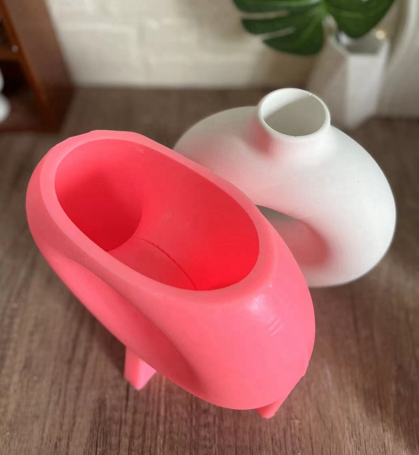 Donut Vase Circle Flower Vase Silicone Mold Plaster Mold Resin Etsy