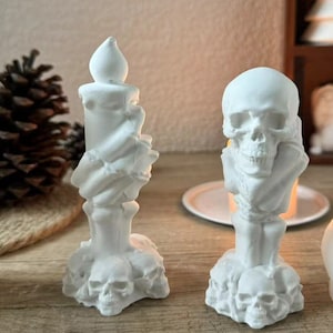 Halloween Skull Candle Silicone Mold: Pumpkin Aroma Plaster Mold