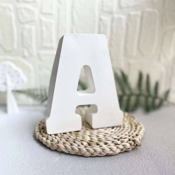 Moule 3D en résine pour grandes lettres, moule à lettres de l'alphabet pour décoration de fête, décoration de fond, moule en béton, moule en plâtre, moule en résine, moule de beauté