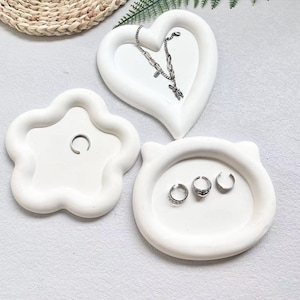 Fleur/cœur bibelot moule pot base moule soucoupe moule silicone moule plâtre moule résine moule beauté moule
