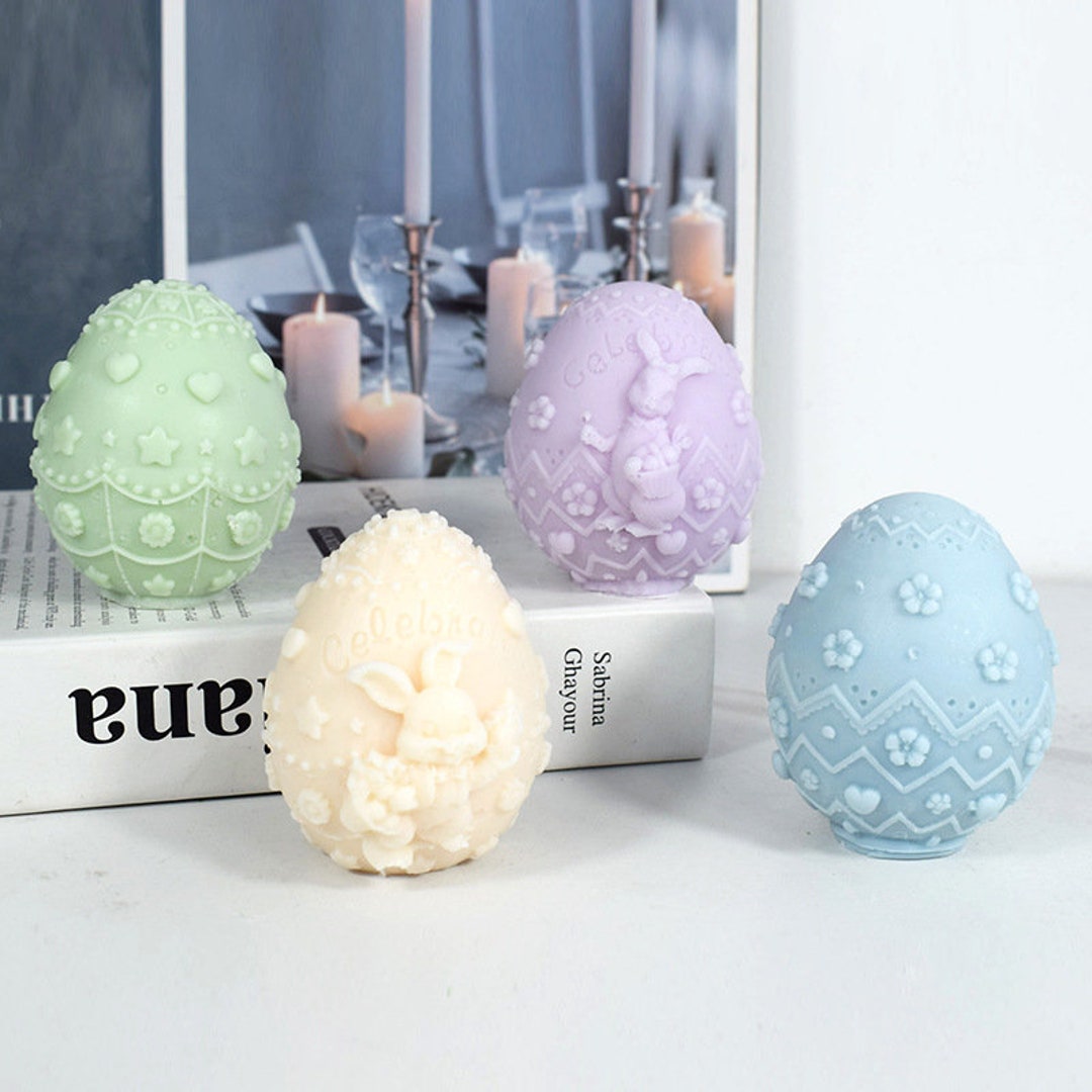 Easter Bunny Egg Candle Mold Rabbit Egg Mold Chocolate Mold Soap Mold
