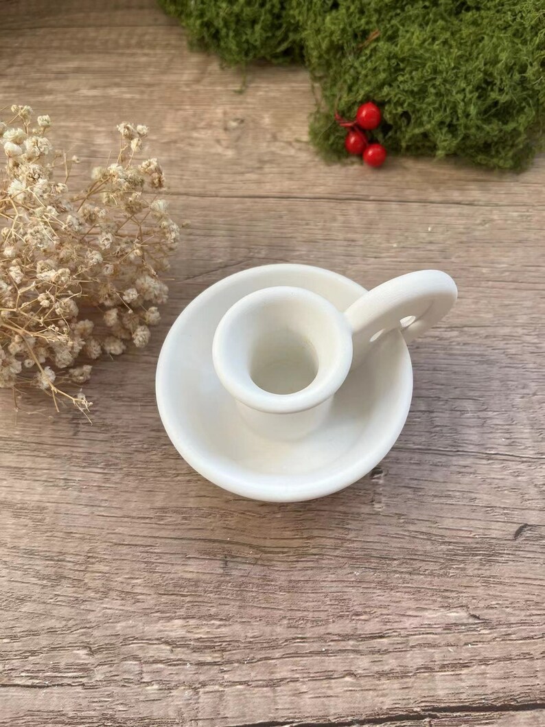 Round Handle Candle Holder Silicone Mold: Concrete, Plaster, Resin image 9
