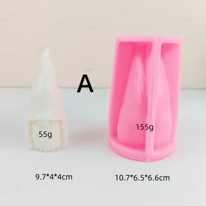 Moule En Silicone Forme Gnome De Noël - Pour Bougies, Résine, Chocolat, Taille 14,6x8,2 Cm (résiste à -40°C à 230°C)