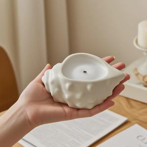 Stampo in silicone a forma di conchiglia: vaso per piante grasse, portacandele, vassoio portaoggetti, portacandele
