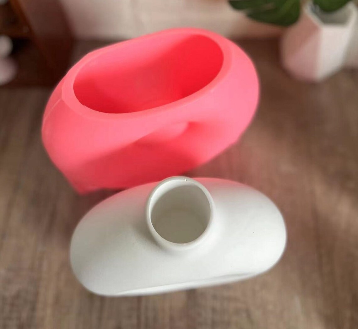 Donut Vase Circle Flower Vase Silicone Mold Plaster Mold Resin Etsy