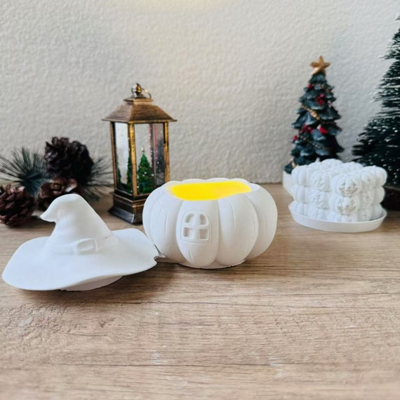 Stampo in silicone per zucca epossidica, portacandele fai da