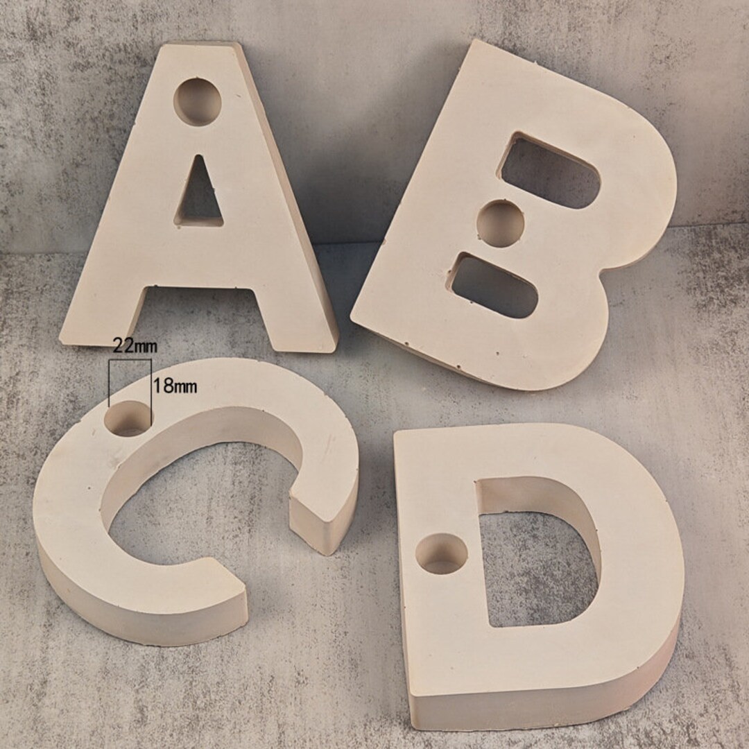 3D Large Letter Candle Stick Holder Alphabet Letter Candle Etsy