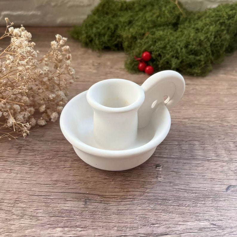Round Handle Candle Holder Silicone Mold: Concrete, Plaster, Resin image 6