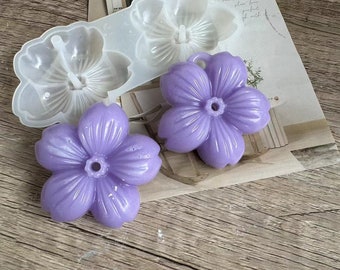 Flower with ring  pedent  silicon mold diffusor stone mold jewelry diy keychain mold mold plaster mold resin mold