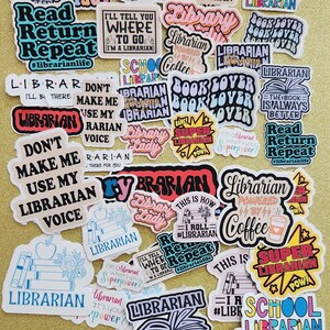 Librarian Stickers, Librarian Sticker Set, Bookworm Gifts, Book lover Stickers, Bibliophile Stickers, Library Gift, Reading, Work Gift