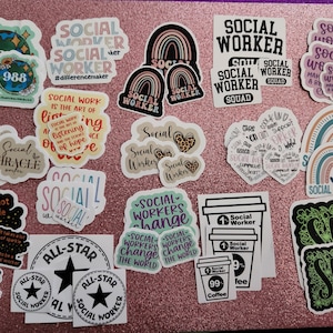 Social Worker Sticker Set | MSW LCSW BSW Gift |social Work Appreciation ...