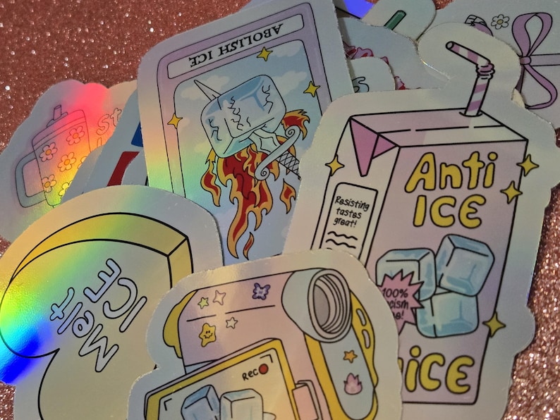 Abolish ICE feminist protest stickers, anti fascist activist decals, leftist resistance art, political sticker pack for radicals 画像 16