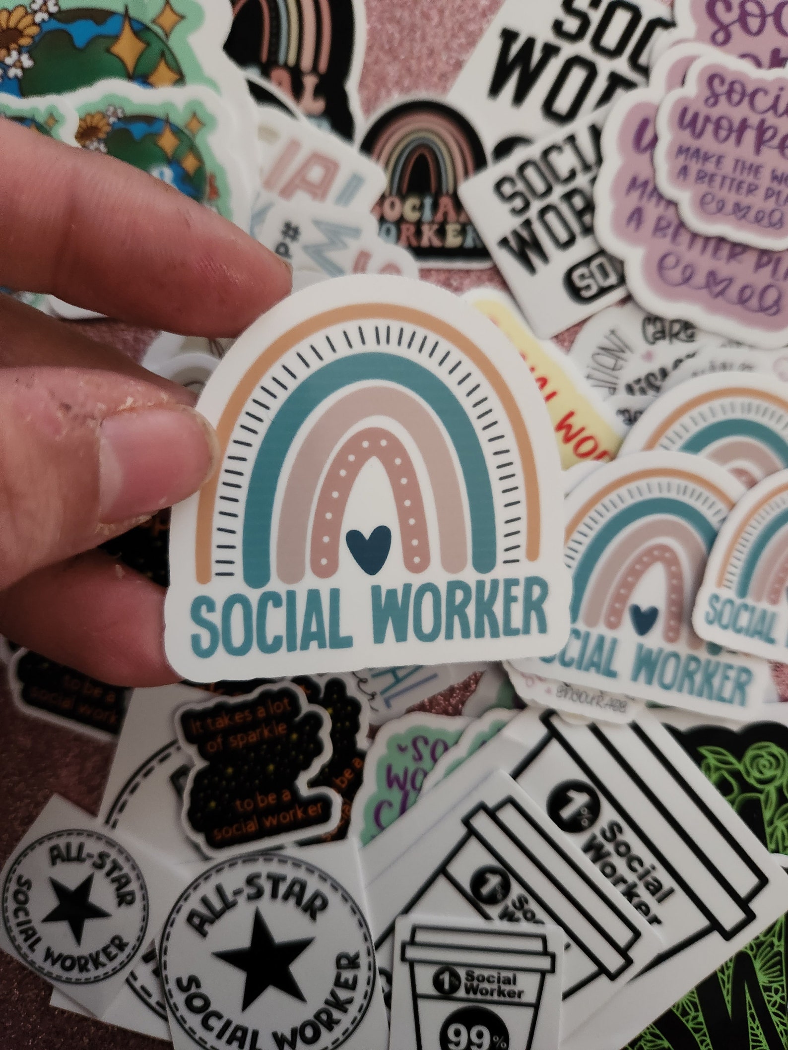 Social Worker Sticker Set | MSW LCSW BSW Gift |social Work Appreciation ...