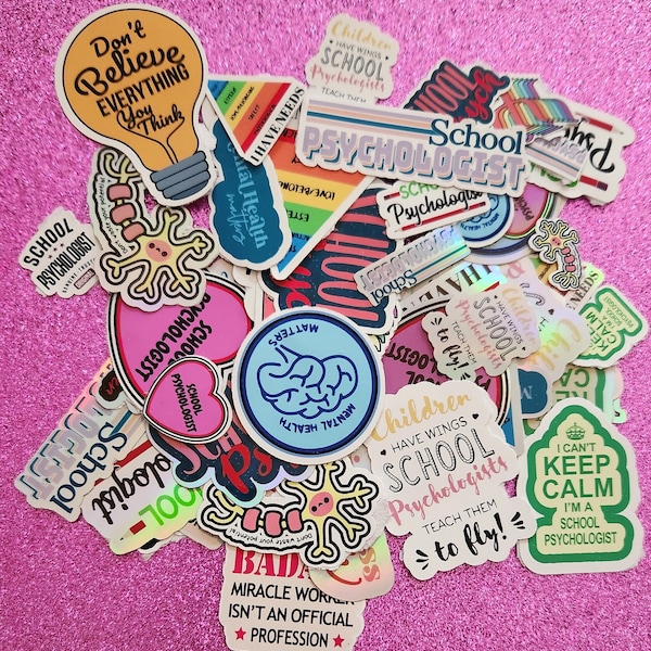 School Psychologist Stickers, Psychologist Sticker, School Worker Sticker, School Psychology, School Psychologist gift, School gift