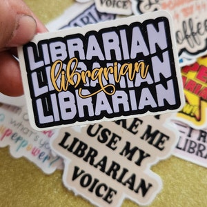 Librarian Stickers, Librarian Sticker Set, Bookworm Gifts, Book Lover ...