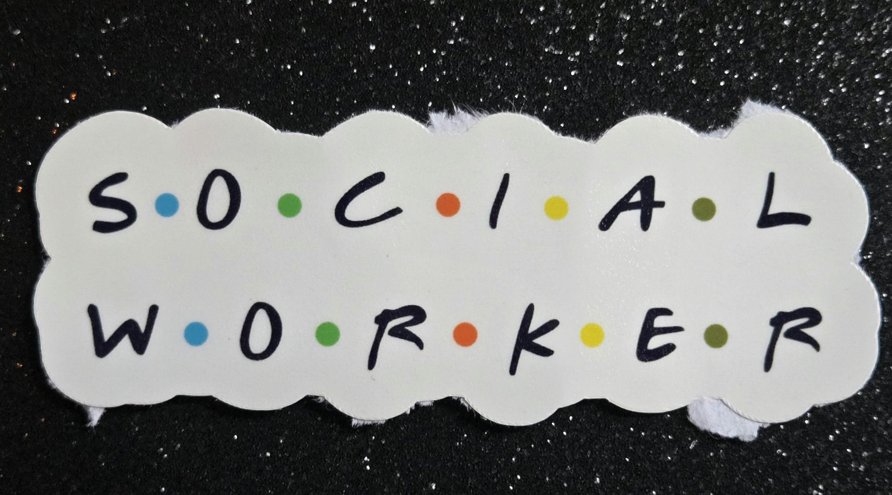 Social Worker Sticker Set, Therapist Counselor Decals, Mental Health ...