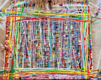 Moderne Acrylkunst Harz Kunst Acrylmalerei Abstrakte Kunst Zeitgenössische Kunst Mischtechnik Bunte Harz Kunst Original Bunte Kunst