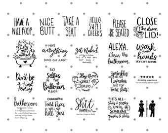 Badezimmer SVG Bundle, Badezimmer Spruch, Badezimmer svg, plotterdatei, cricut, png, silhouette