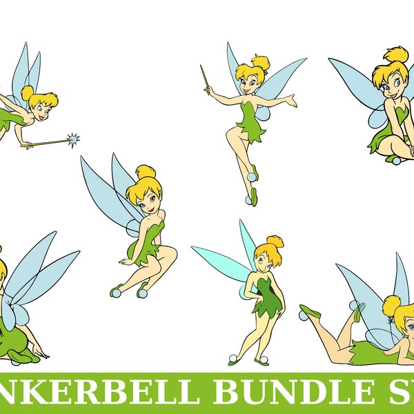 Tinkerbell SVG & PNG ClipArt Files, Easy cut, Printable Images, Digital Download, Cricut Cutting File