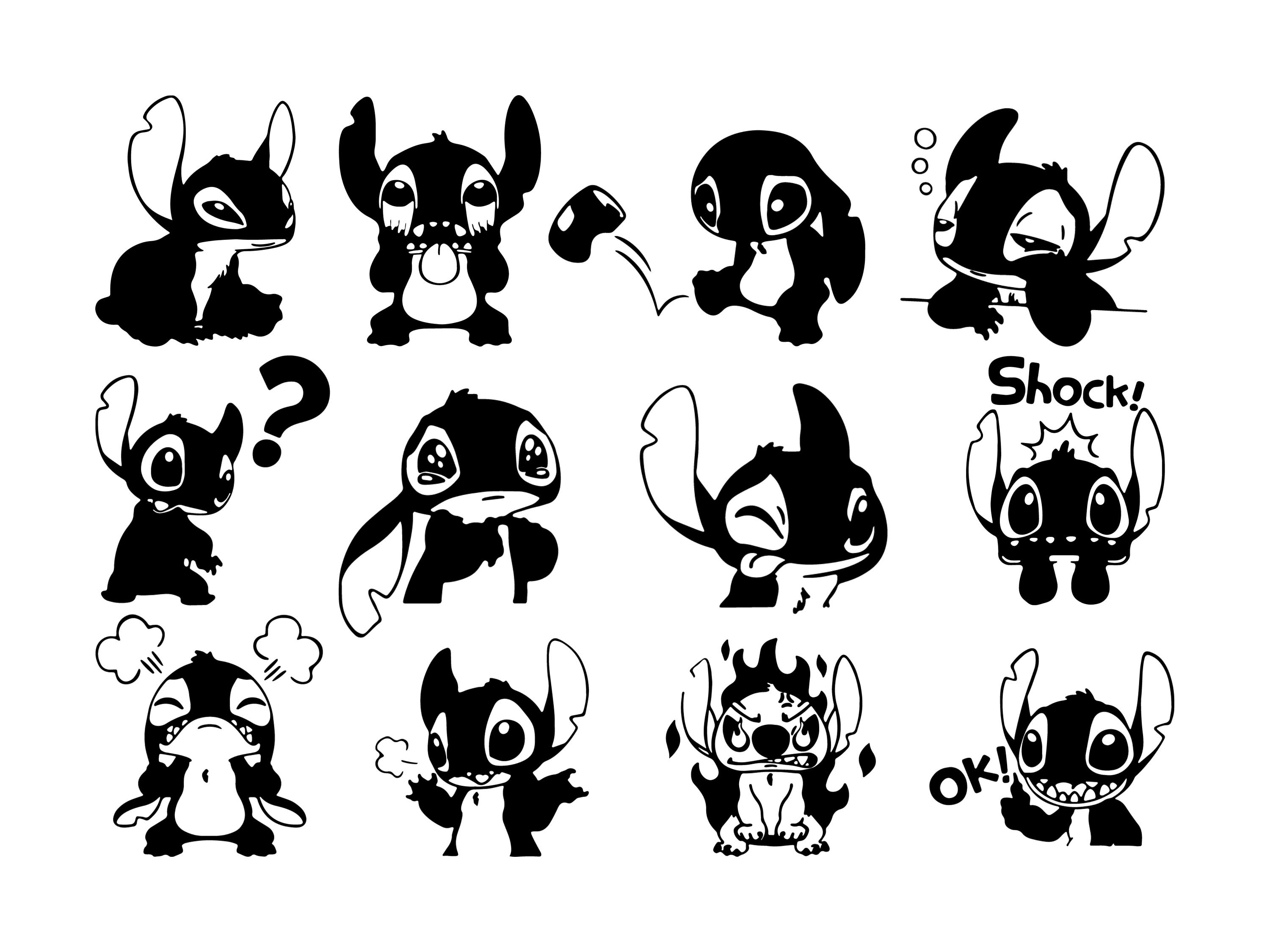 Stitch SVG Ears Svg Png Clipart , Cut File Silhouette, Digital Download ...