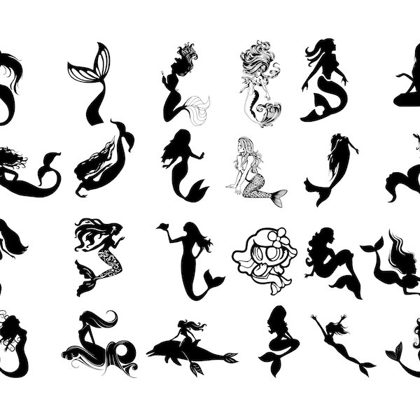 Mermaid Vector - Etsy