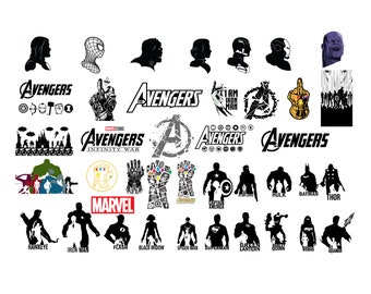 Super Hero Svg, Avengers Svg, Spiderman Svg, Hero Bundle, svg pour cricut, svg pour silhouette, fichiers coupés, police cadeau