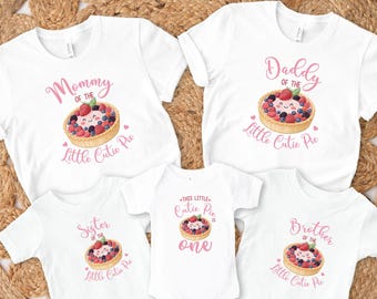 Custom Cutie Pie First Birthday Shirts, This Little Cutie Pie is One Family  Matching Outfit, Fall Birthday T-shirt