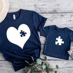 Heart Puzzle Mommy and Me Shirt, Matching Piece of My Heart Puzzle Shirt, Mommy and Baby Outfit, Mothers Day Gift T-Shirt, New Mom Gift  Tee