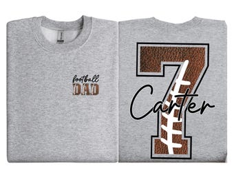 Custom Football Dad Shirt, Custom Dad Shirt, Football Dad Gift, Fathers Day Gift Shirt, Personalized Football Daddy Shirt