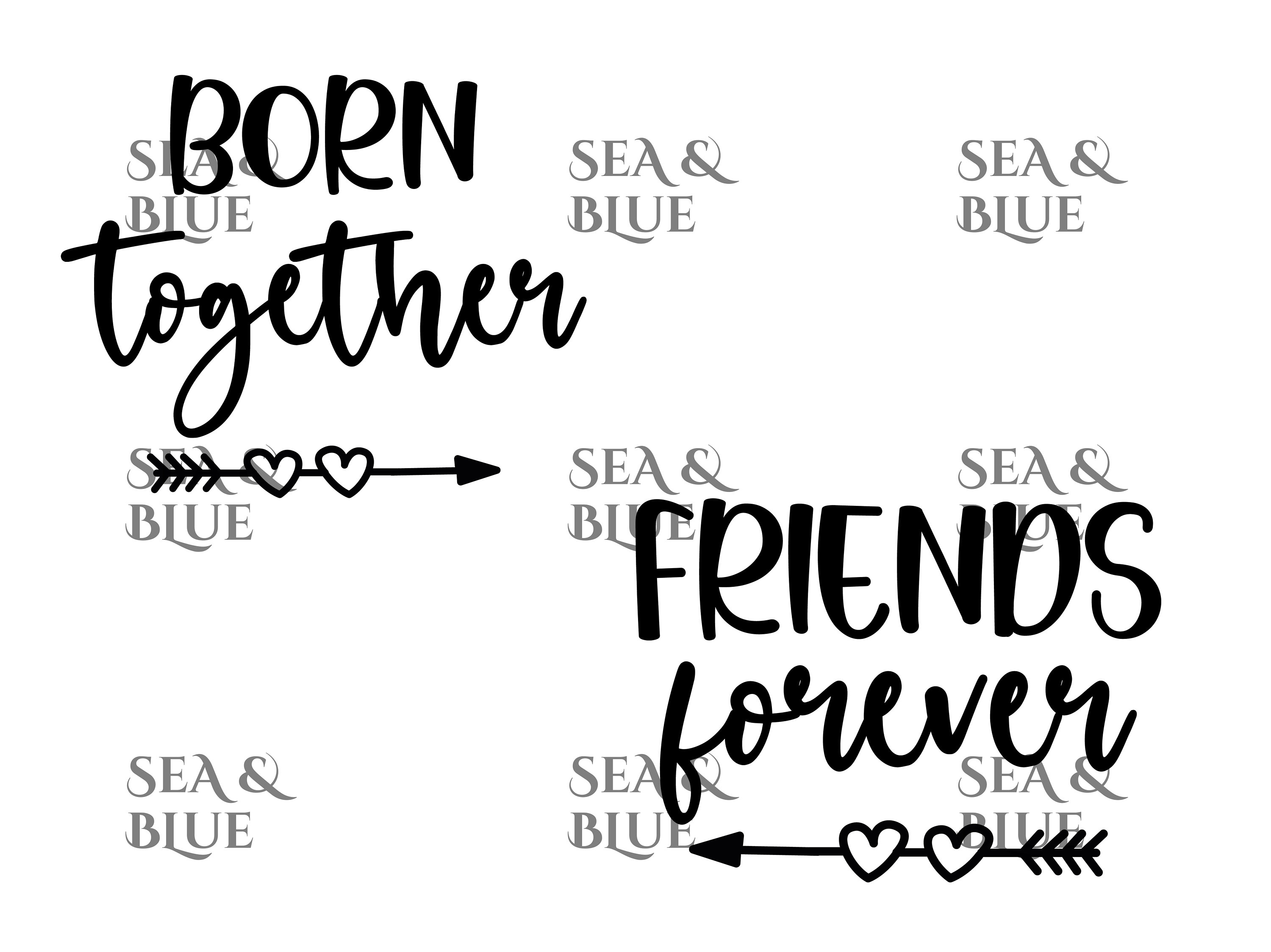 Born Together SVG, Friends Forever SVG, Twins SVG, Siblings Svg, Funny ...