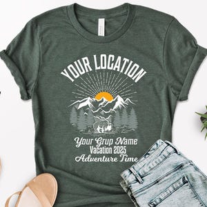 Mountain Vacation Shirt, Personalized Family Shirt, Family Camping Shirt, Custom Family Vacation Shirts, Family Vacation Shirt,Camping Shirt
