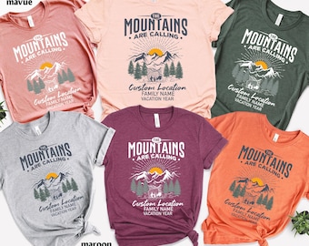 Mountain Vacation Shirt, Personalized Family Shirt, Family Camping Shirt, Custom Family Vacation Shirts, Family Vacation Shirt,Camping Shirt